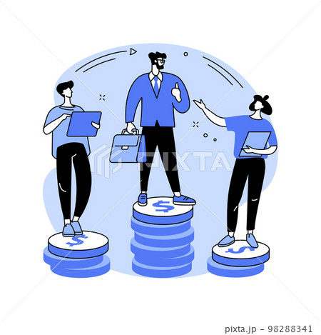 Income inequality abstract concept vector illustration. 98288341