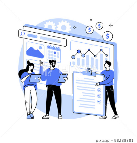 Workflow abstract concept vector illustration. 98288381