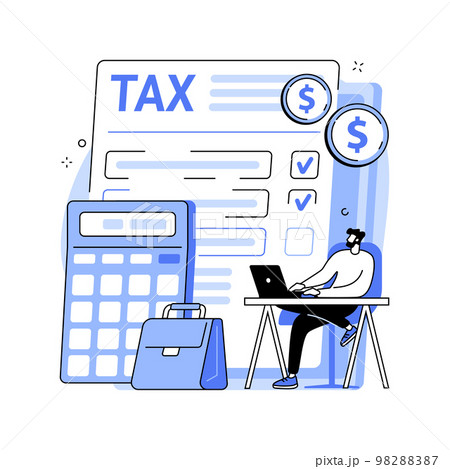 Corporate tax abstract concept vector illustration. 98288387