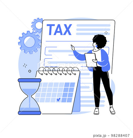 Tax payment deadline abstract concept vector illustration. 98288407