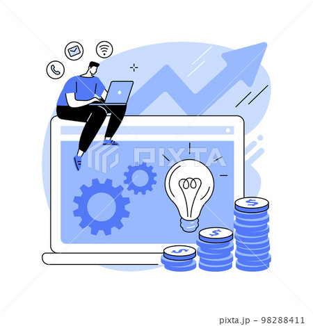 Online business abstract concept vector illustration. 98288411
