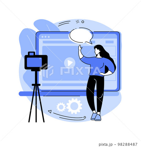 Vlog abstract concept vector illustration. 98288487