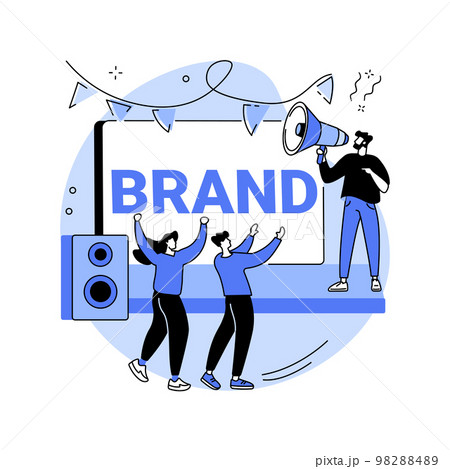 Brand event abstract concept vector illustration. 98288489