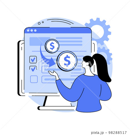 Filing tax return software abstract concept vector illustration. Filing tax return software abstract concept vector illustration. 98288517