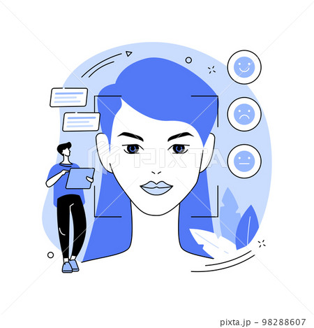 Emotion detection abstract concept vector illustration. Emotion detection abstract concept vector illustration. 98288607