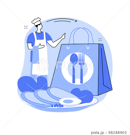 Meal prep service abstract concept vector illustration. 98288903