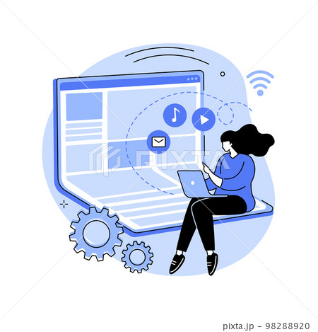 Bendable device technology abstract concept vector illustration. 98288920