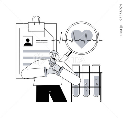 Cardiac patient card abstract concept vector illustration. Cardiac patient card abstract concept vector illustration. 98288974