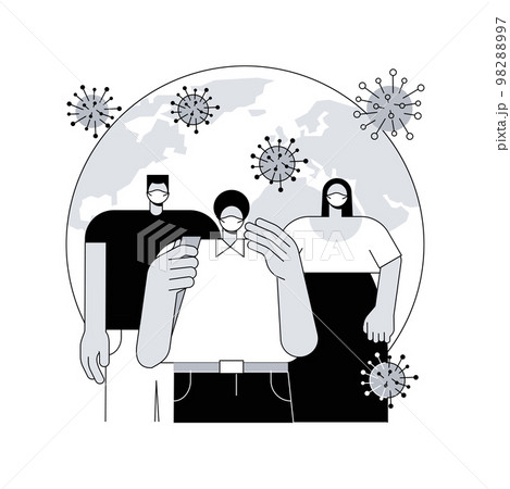 Novel coronavirus nCoV abstract concept vector illustration. 98288997