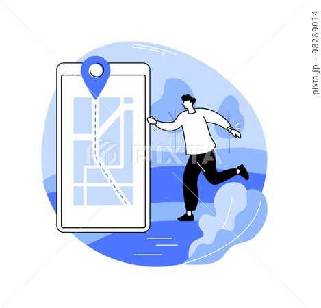 Smartwatch as a fitness tracker isolated cartoon vector illustrations. 98289014