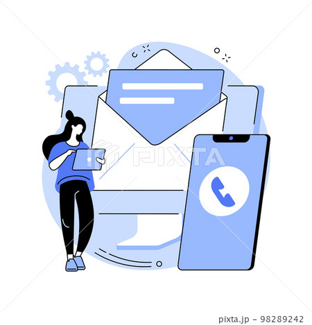 Get in touch abstract concept vector illustration. 98289242