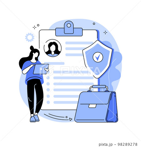 Unemployment insurance abstract concept vector illustration. 98289278