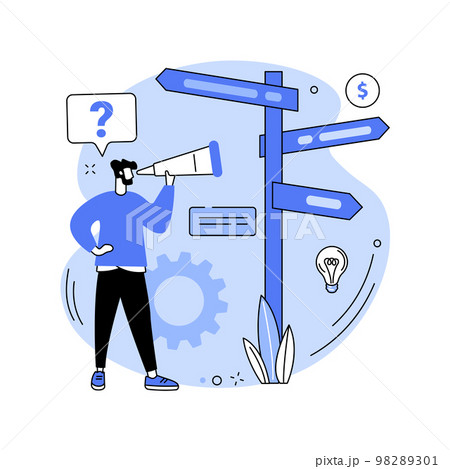 Decision management abstract concept vector illustration. 98289301