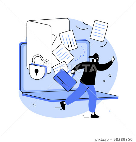 Data leakage abstract concept vector illustration. Data leakage abstract concept vector illustration. 98289350