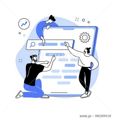 SEO optimization abstract concept vector illustration. SEO optimization abstract concept vector illustration. 98289416