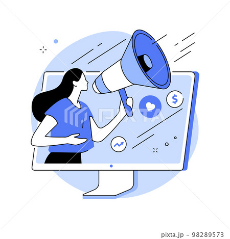 Promote your business abstract concept vector illustration. 98289573