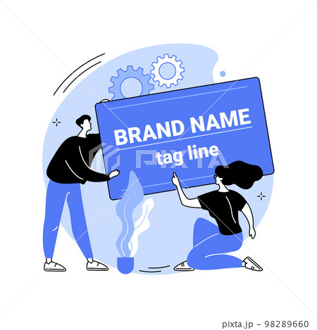 Naming and taglines abstract concept vector illustration. 98289660