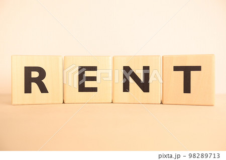 賃貸・賃借（RENT・レント）の文字 98289713
