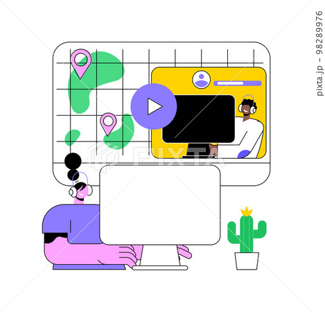 Video game walkthrough abstract concept vector...のイラスト素材 [98289976] - PIXTA