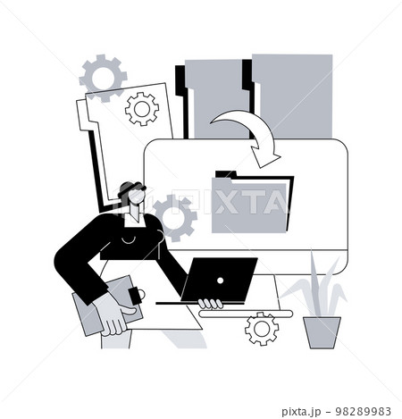 Digital transformation abstract concept vector illustration. 98289983