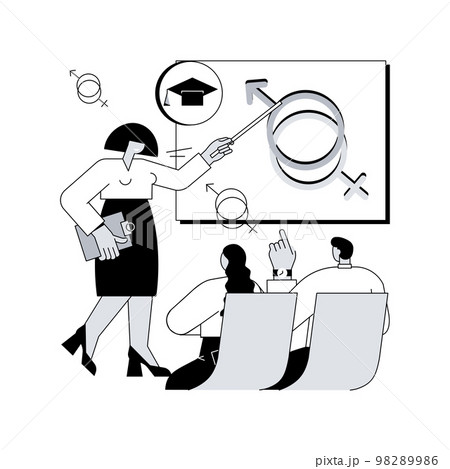 Sexual education abstract concept vector illustration. 98289986