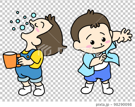 着替える男の子のイラスト 98290098
