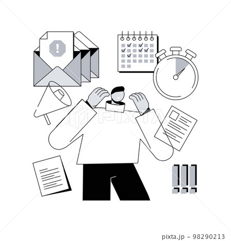 Work pressure abstract concept vector illustration. Work pressure abstract concept vector illustration. 98290213
