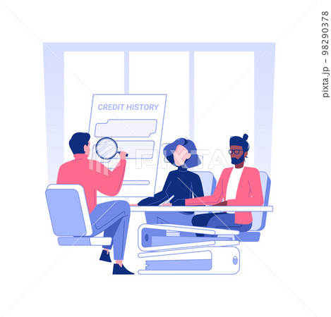 Assessment of borrower isolated concept vector illustration. 98290378