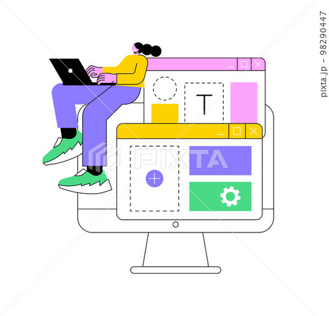 Website template abstract concept vector illustration. Website template abstract concept vector illustration. 98290447