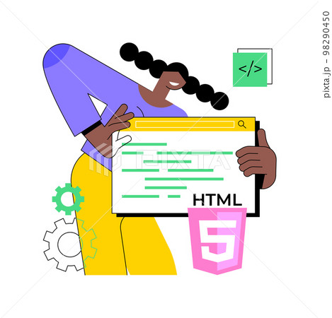 HTML5 website development abstract concept vector illustration. 98290450