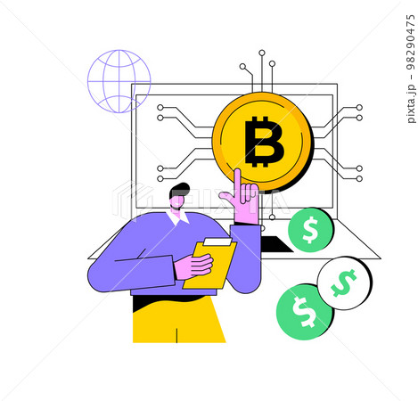 Digital currency abstract concept vector illustration. Digital currency abstract concept vector illustration. 98290475