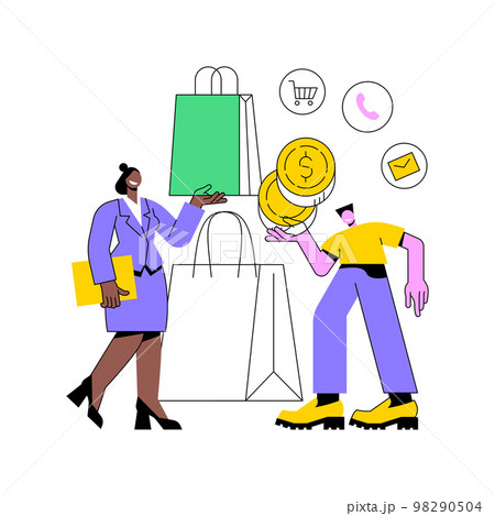 Clienting abstract concept vector illustration. 98290504