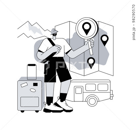 Inside country traveling abstract concept vector illustration. Inside country traveling abstract concept vector illustration. 98290570