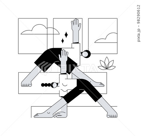 Yoga school abstract concept vector illustration. 98290612