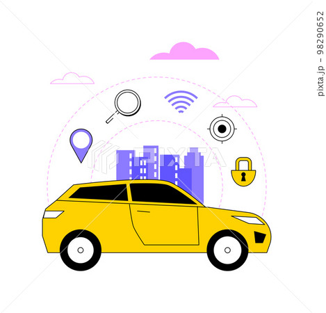 Autonomous car abstract concept vector illustration. 98290652