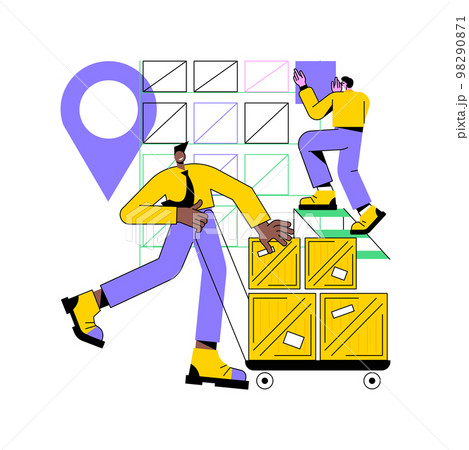 Transit warehouse abstract concept vector illustration. Transit warehouse abstract concept vector illustration. 98290871