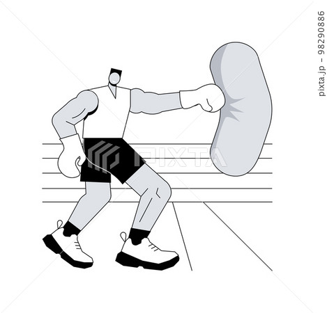 Boxing abstract concept vector illustration. 98290886