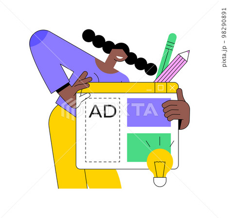 Ad writing abstract concept vector illustration. Ad writing abstract concept vector illustration. 98290891