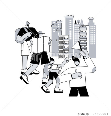 City tour abstract concept vector illustration. 98290901