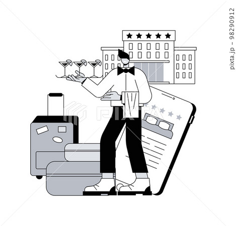 Lifestyle hotel abstract concept vector illustration. 98290912