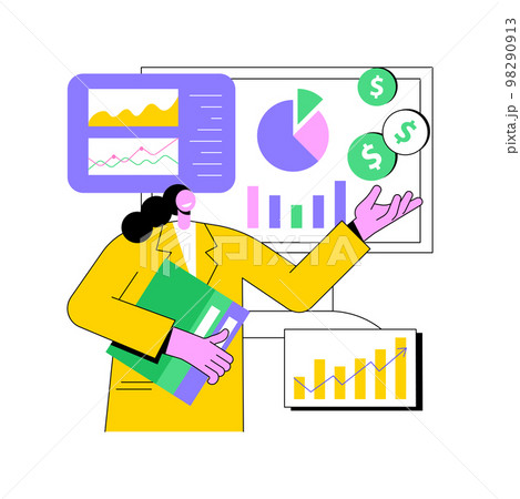 Financial data management abstract concept vector illustration. Financial data management abstract concept vector illustration. 98290913