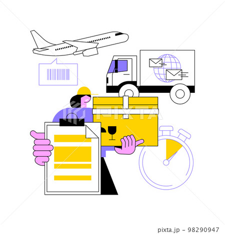 Express delivery service abstract concept vector illustration. 98290947