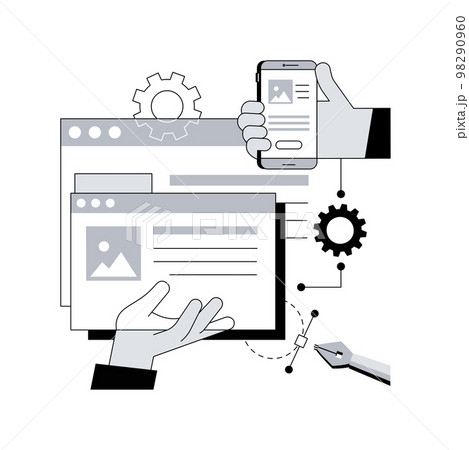 Responsive web design abstract concept vector illustration. 98290960
