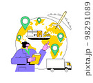 Global transportation system abstract concept vector illustration. 98291089