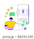 Podcast content abstract concept vector illustration. 98291106