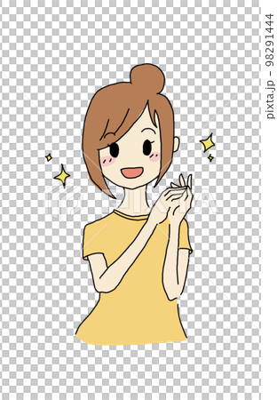 喜んでいる女性 98291444