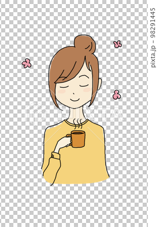 woman relaxing with coffee 98291445