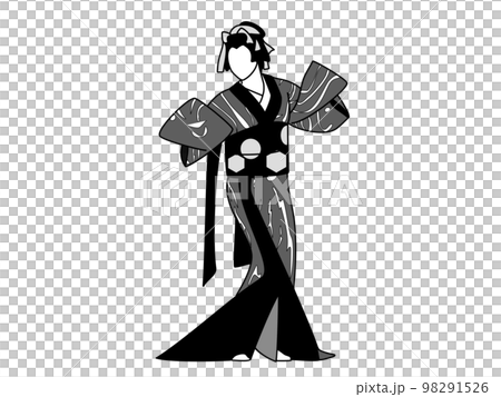 歌舞伎の女形 98291526