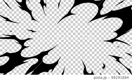 Explosion_bursting effect frame_silhouette_16:9 98291884