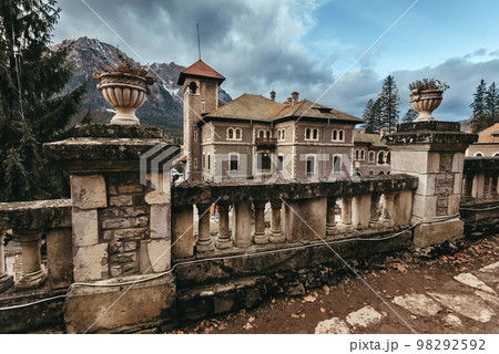 Cantacuzino Castle in Busteni Mountain Town Romania 98292592